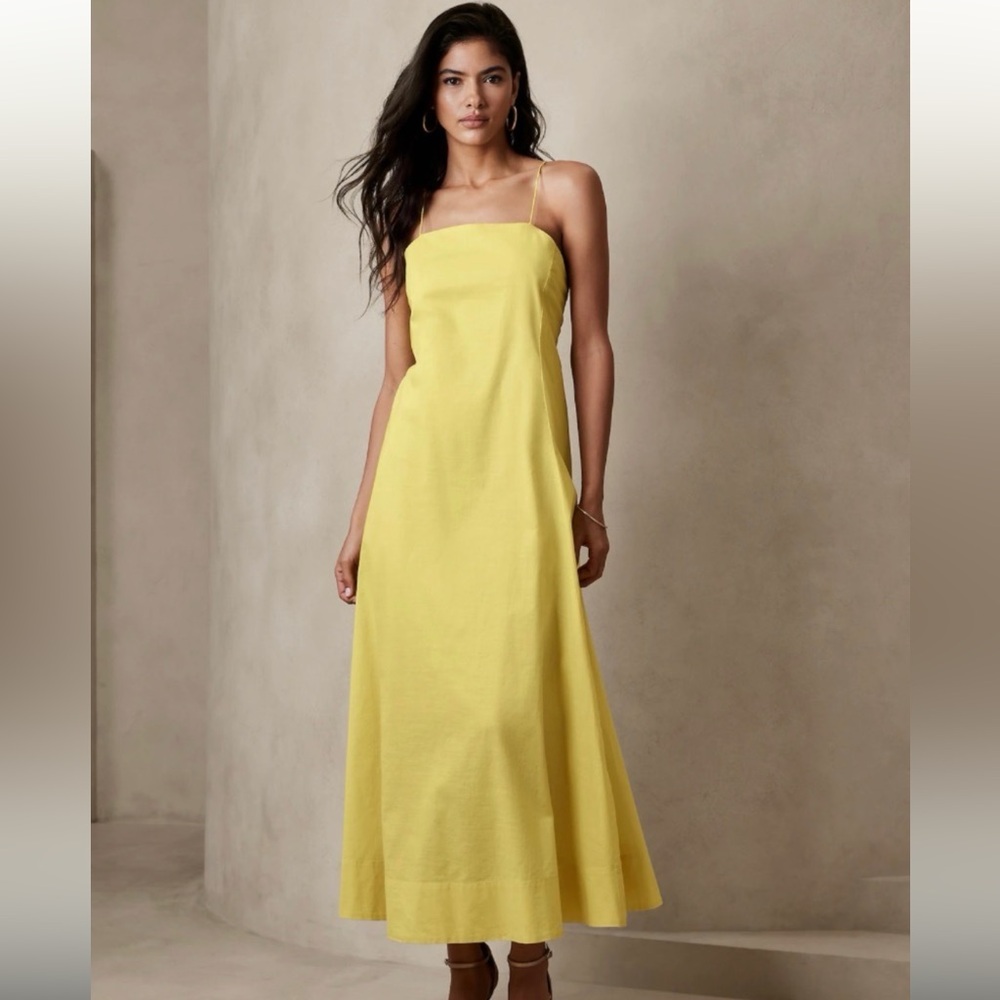 Banana Republic square neck maxi dress